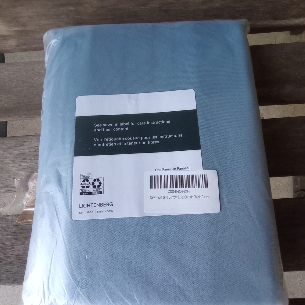 Lichtenberg Vintage Blue Curtain Panel Light Filtering 54" X  95" Pack Of Two